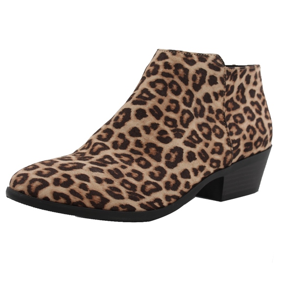 Oat Cheetah Round Toe 1 3/4" Ankle Boot - Picture 2 of 7